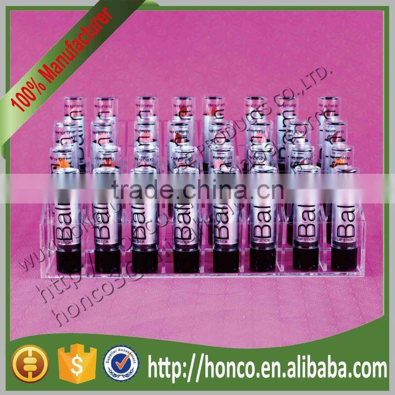 4 Tiers 32 Bins Acrylic Display Rack for Lipstick Cosmetics,Clear Colour