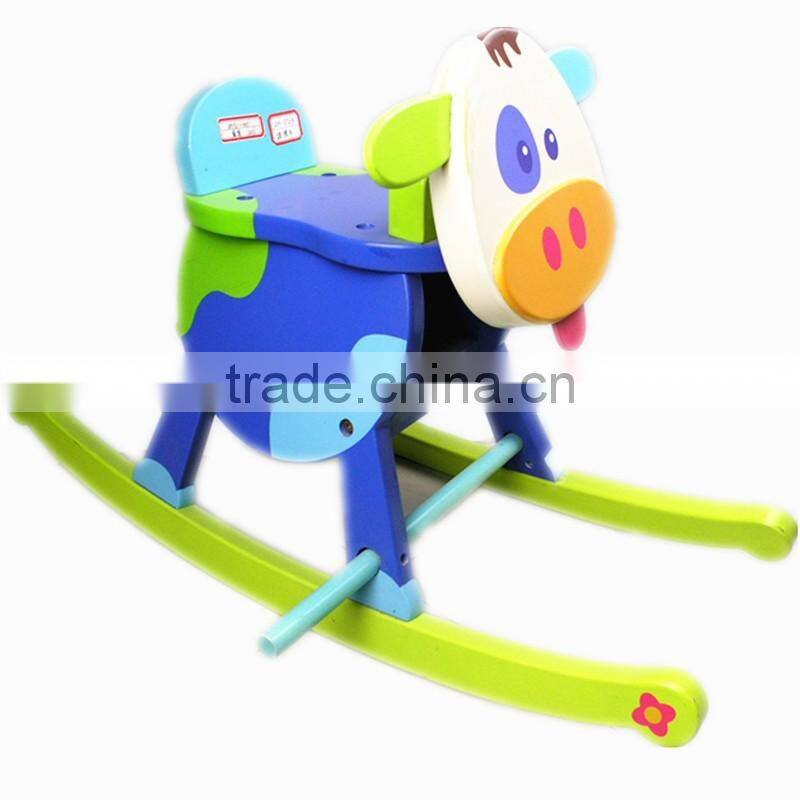 Wooden rocking horse toy customized factory