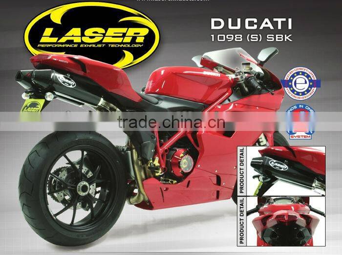 For DUCATI 1098 (S) 2007 Motorcycle Exhaust Pipe LASER Stealth slip-on mufflerset