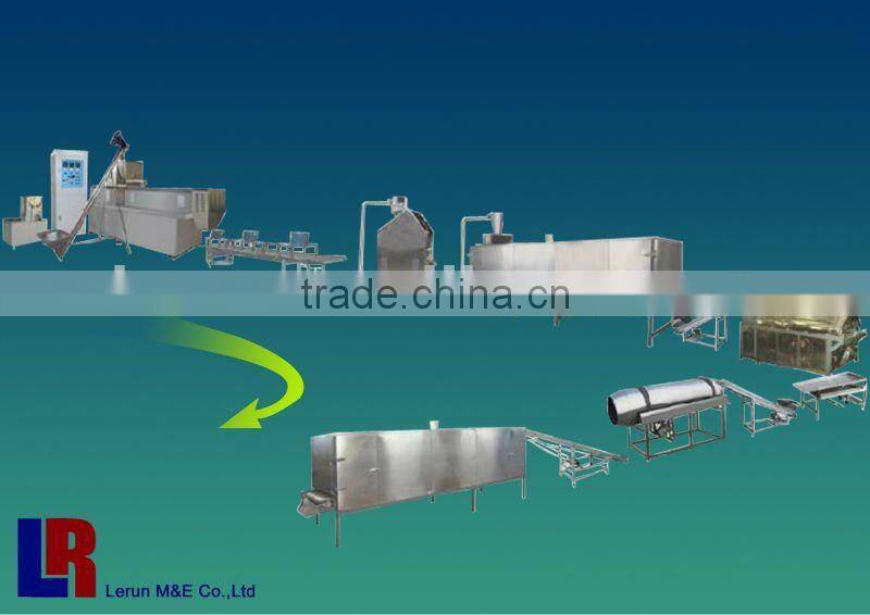 energy saving twin-screw extruder honey corn flakes processing line