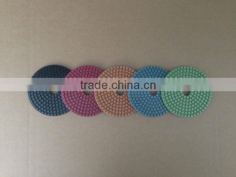 4" wet premium flexible diamond granite polishing pads