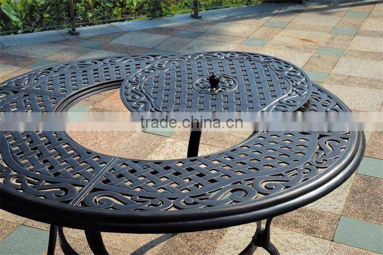 Bronze bbq table and chairs aluminium garden furniture