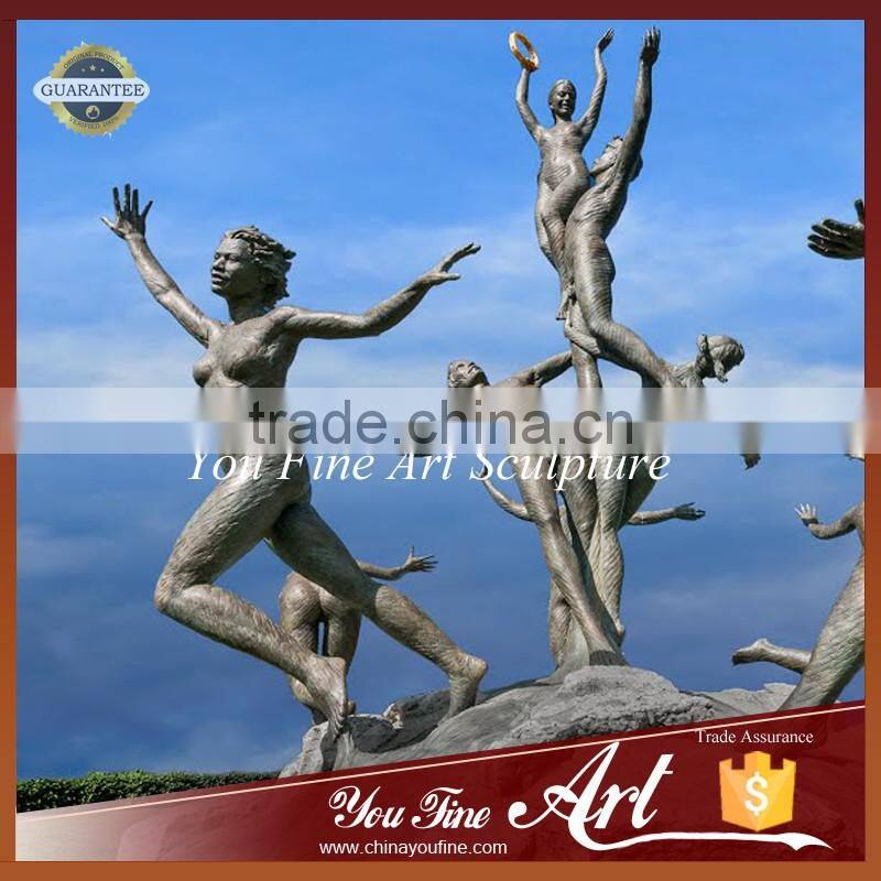 Life Size Outdoor Bronze Nude Sport Statue