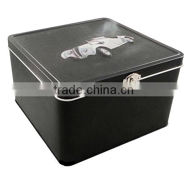 FDA grade biscuit tin with lock