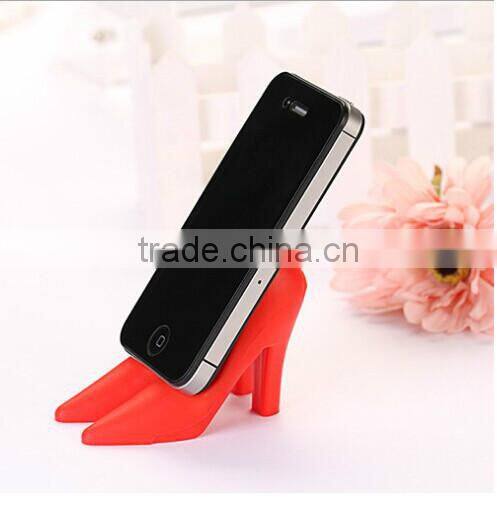 Lovely high-heels shoes shape mobile phone silicone holder,silicone lazy cell phone holder