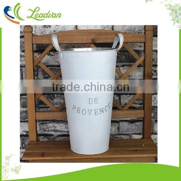 Modern large tall metal floor decorative metal flower antique vase white OEM