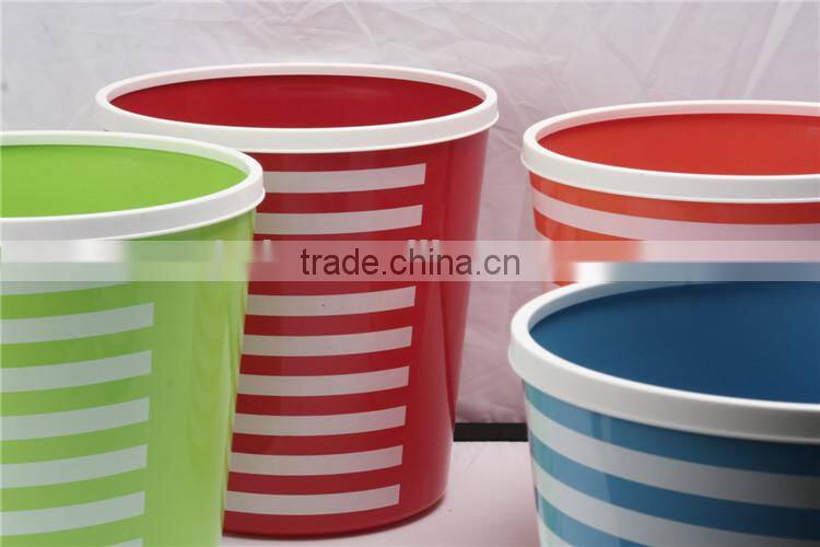 Plastic Printing Wastebasket Trash Can Containers 12L