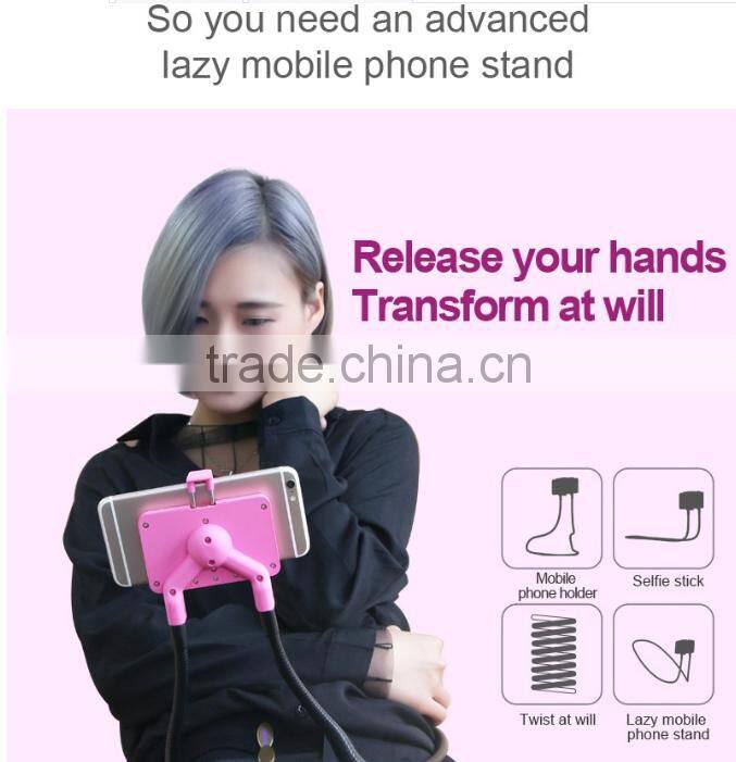 2017 New Creative Neck Wearable Phone Holder For Personal Leisure/Driving Use , Universal Adjustable Mobile Phone Stand Holder