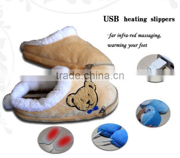 Newest Fashion Heated Slippers USB Warmer Shoes Electric USB Warm Slippers For Wholesale