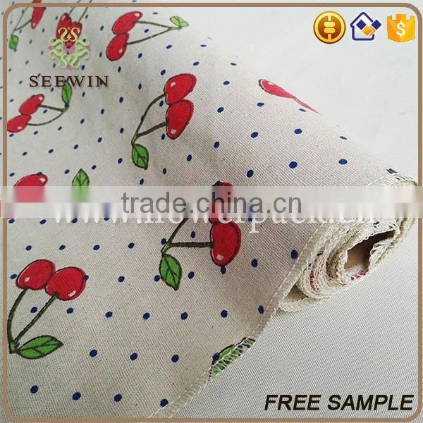 Awards Banquet Birthday Party table cover printed Polyester ramie fabric