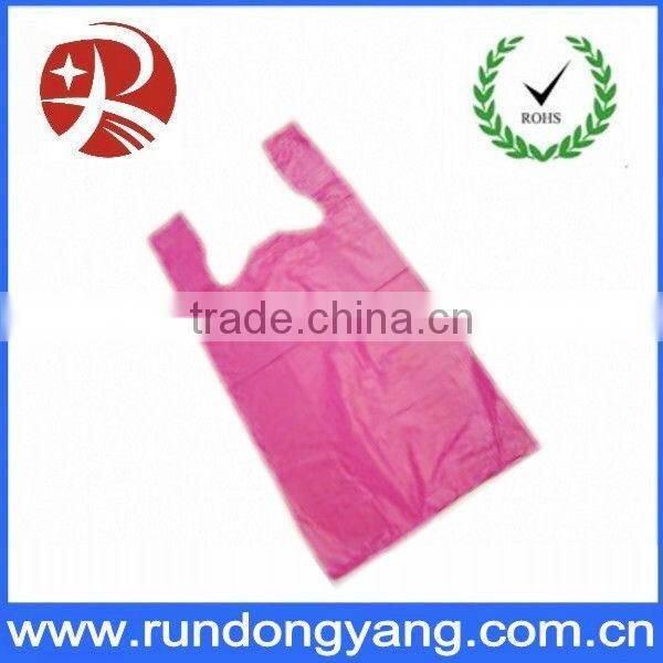 Wholesales HDPE multi-color printing plastic t shirt shopping bag