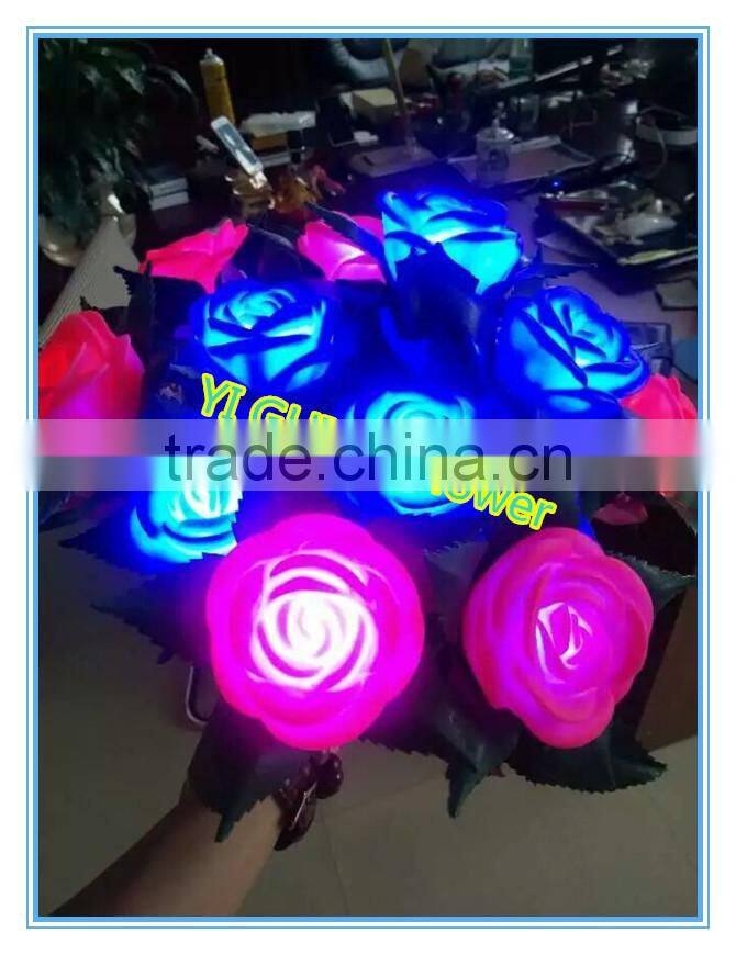 Fantastic artificial led flowers,Valentines day gifts rose light