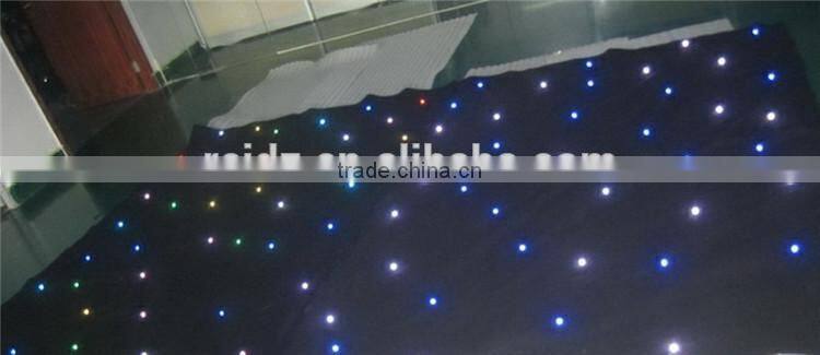 Black/white led star curtain for romantic wedding decoration