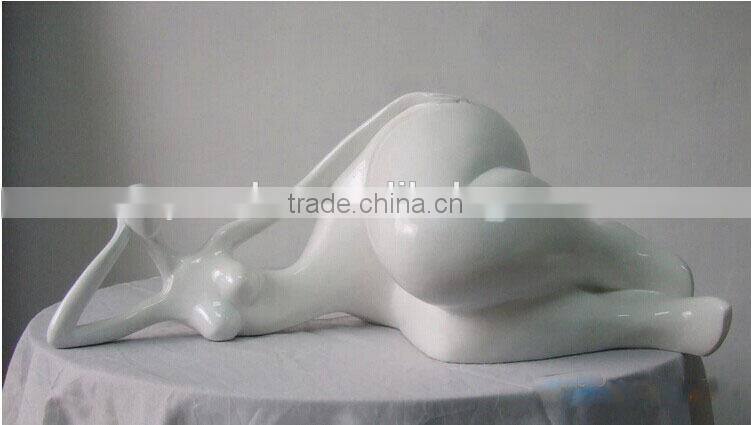 white red black resin naked lady home decration statue art piece