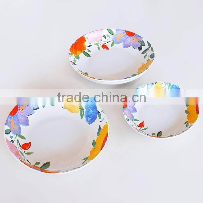 5PCS Pasta Bowl Set, Porcelain with Decal