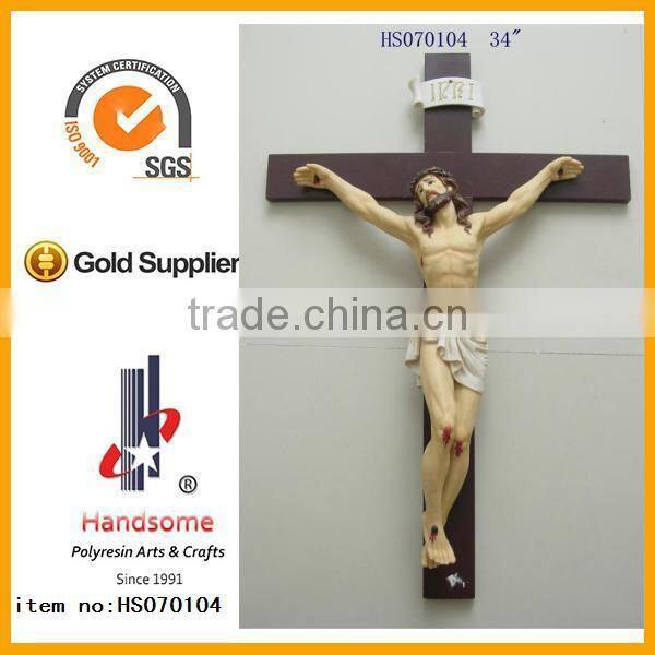 Polyresin 3D Jesus Cross For Home Decoration