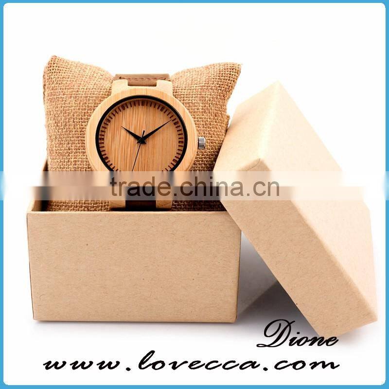 Handmade personized wooden watch ,engraved bamboo wooden watch for men