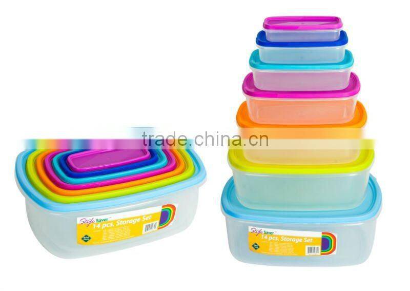Rainbow Food Storage, plastic food container,rectangle Storage Container