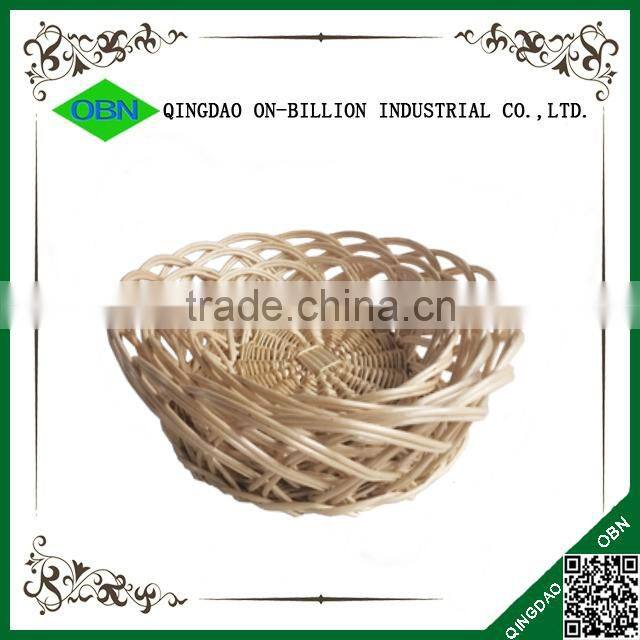 Sets decorative disposable wicker round basket tray
