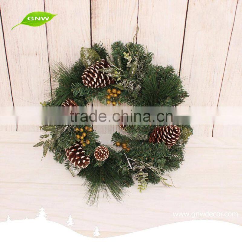 GNW CHWR-1605043 China alibaba Pine Cones Christmas Wreath for indoor ornament