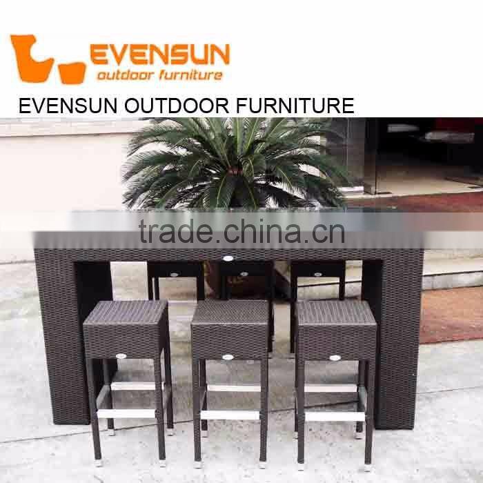 China EVENSUN manufacturer Cheap rattan wicker stool bar chair