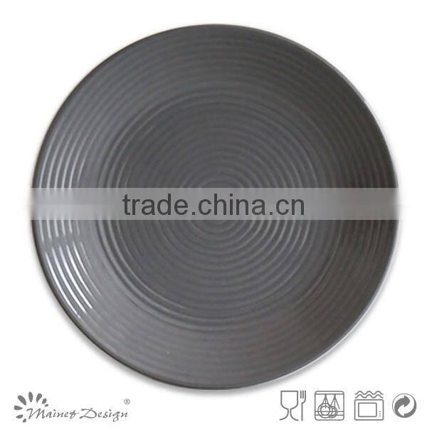 cheap ceramic stoneware color beige dinner plate