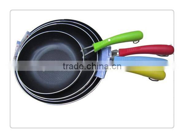 Colorful 6pcs high quality aluminium frying pan