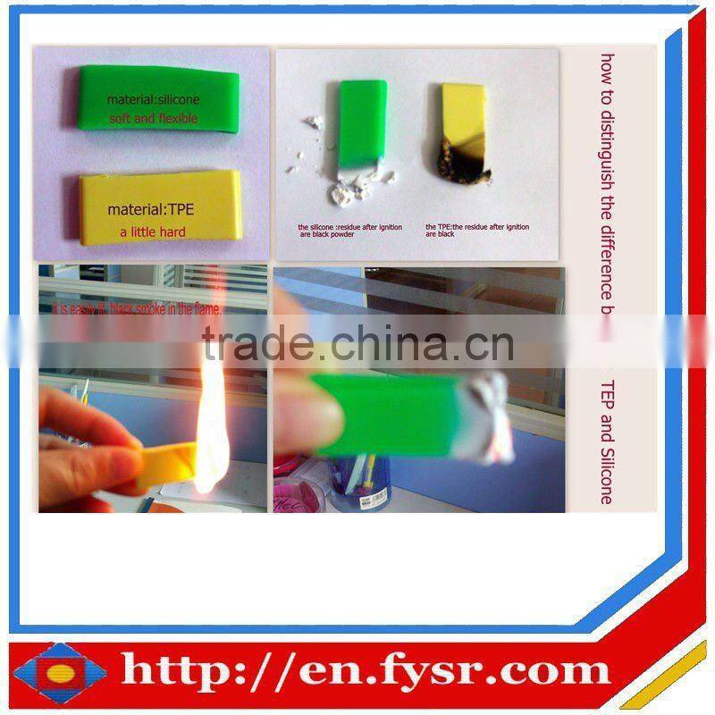 Colorfull silicone rubber belt with metal buckle