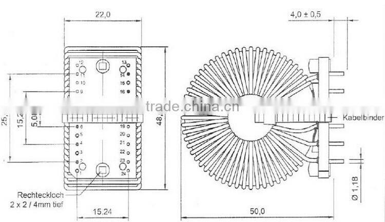 Toroidal magnetic inductor for solar power supply