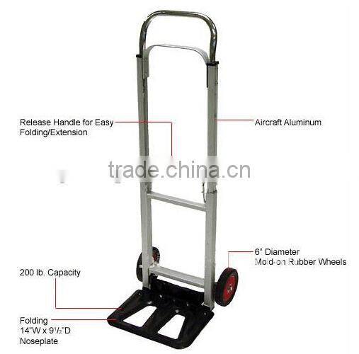 Folding aluminum hand trolley two wheels HT1105