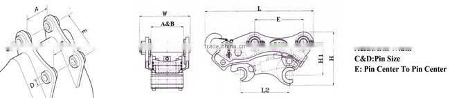 hydraulic faster multi quick hitch,multi-couler for excavator