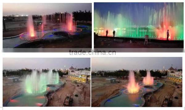 Music dancing for water decoration10m, 12m high jet dry fountain square fountain