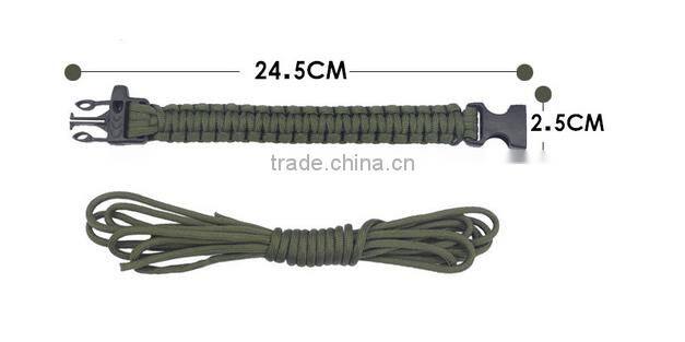 camping/travel/outdoor activity PARACORD BRACELET for emergercy with whistel and compass
