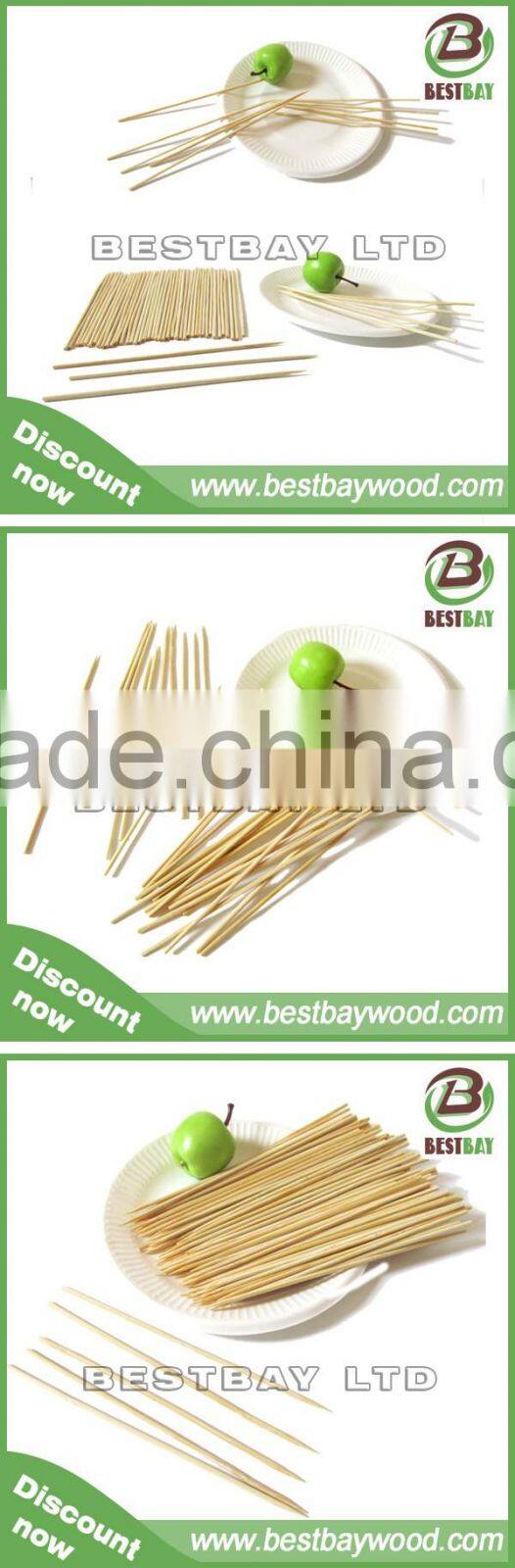 Dispoable party picnic bamboo kabob meat skewer 40cm with custom logo