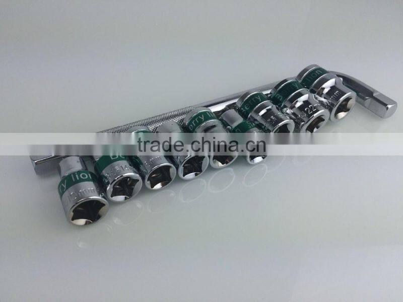 BERRYLION 10-24mm metric sockets L handle socket tool set for sale