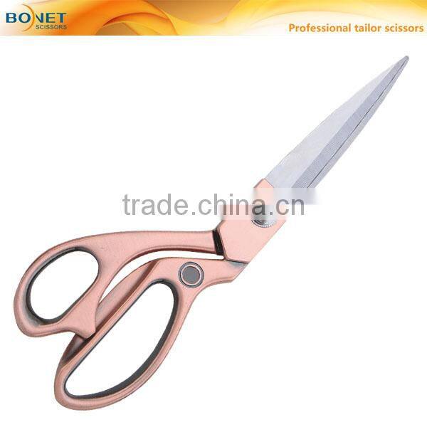 S13001G CE Certificated 8-1/2" professional gold plated tailor scissor brass handle