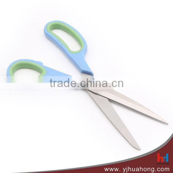 Stainless steel household scissors with soft touch handle