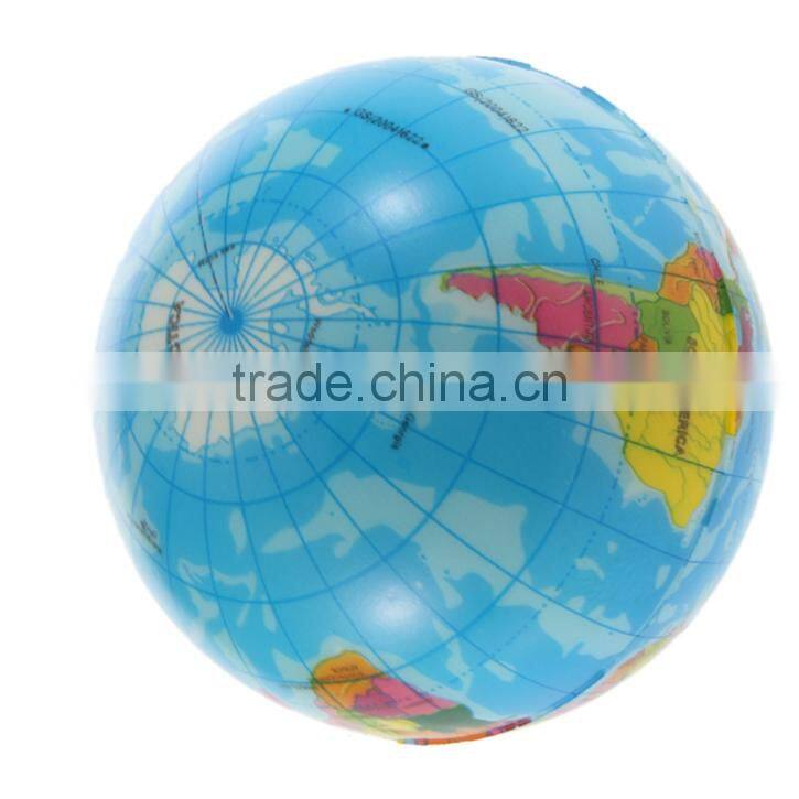 World Map Foam Earth Globe Stress Relief Human Bouncy Ball Inflatable Bouncy Ball Atlas Geography Toy Magic Ball Toy