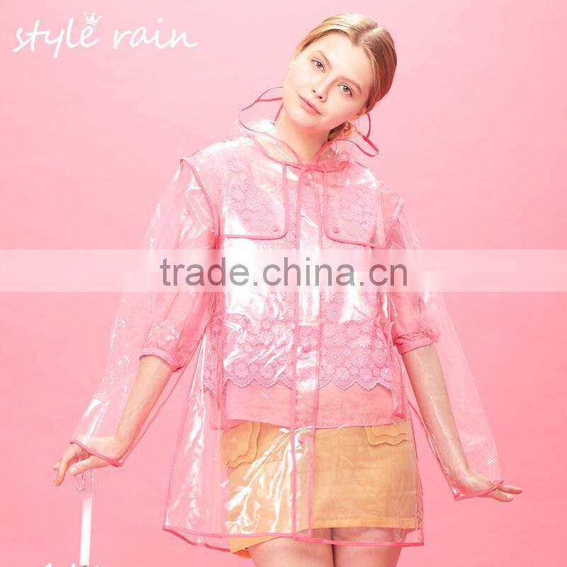 China fashion factory wholesale EVA raincoat