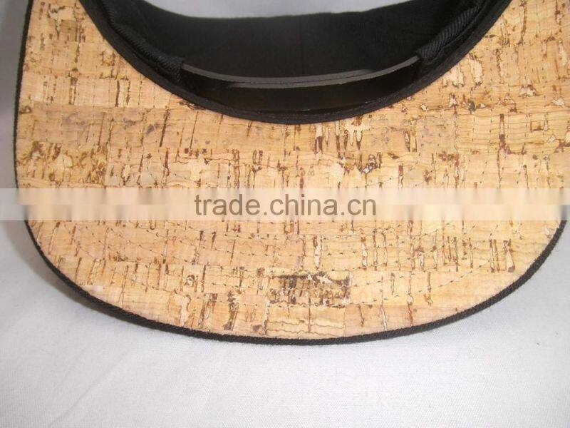 custom 6 panel snapback cap hats with cork brim