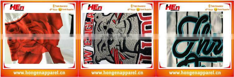 Hongen apparel customize full dye sublimation baseball jerseys