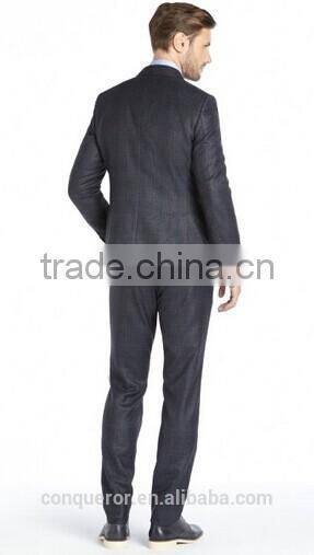 Caspian Plaid Wool 2-Button Suit With Pleated Front Pants (SHT1116)