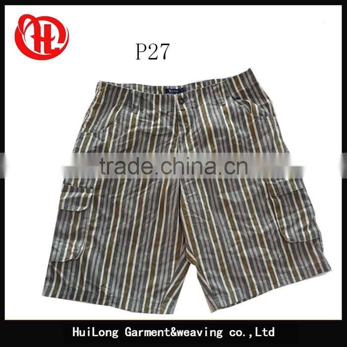cheap cargo short pants stocklots men's washed shorts printed plaid