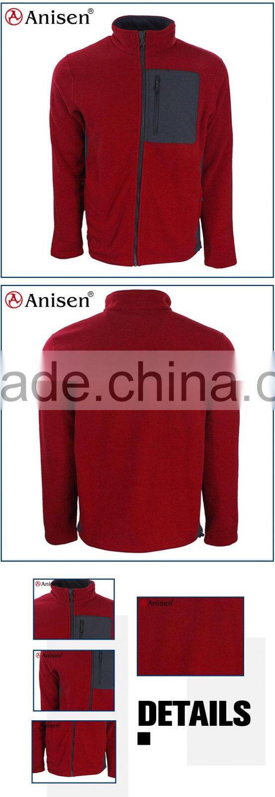 made in china alibaba zipper-up casual wear xxxxl red polar fleece women's coat