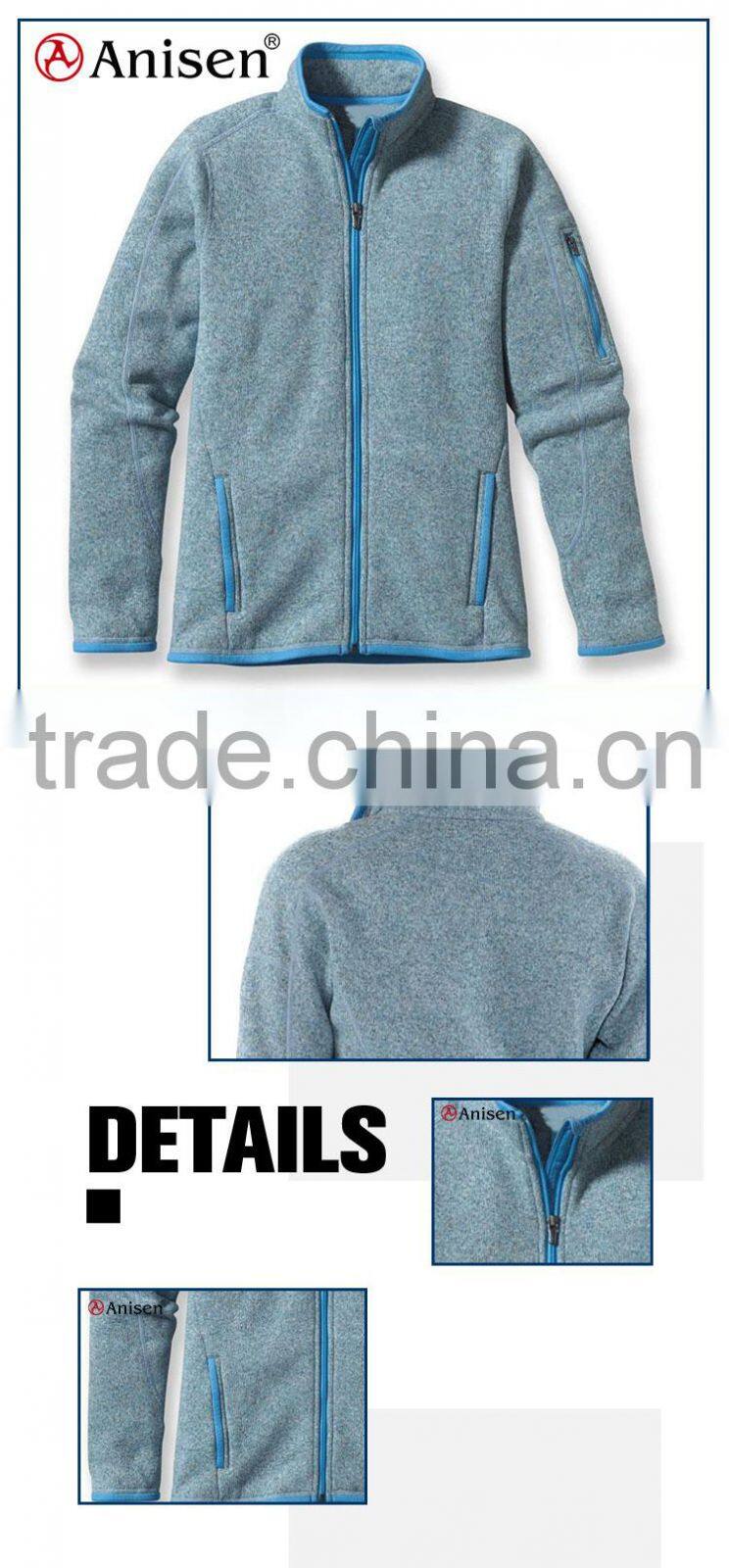 china supplier knit sweater fleece men jacket