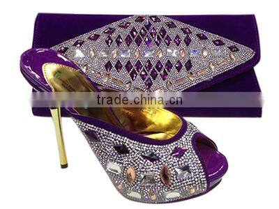 2015 Wholesale High Heel African Shoes And Bags Dress Shoes And Matching Bags MG0011