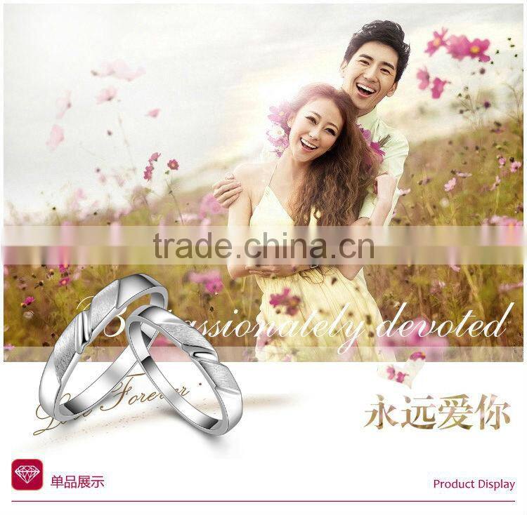 Fashion Couple Jewelry Engagement Matt Ring