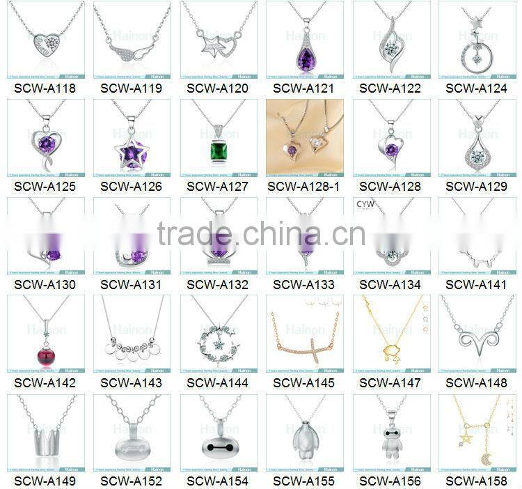 New arrival Muslim trendy fashion fine jewelry sterling silver necklace pendant for women