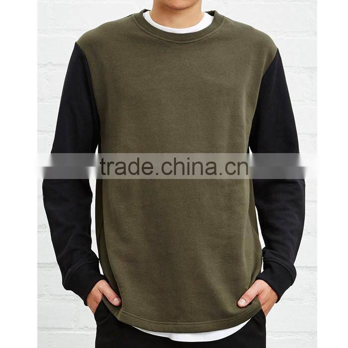 OEM new trend design two tone sweatshirt men blank