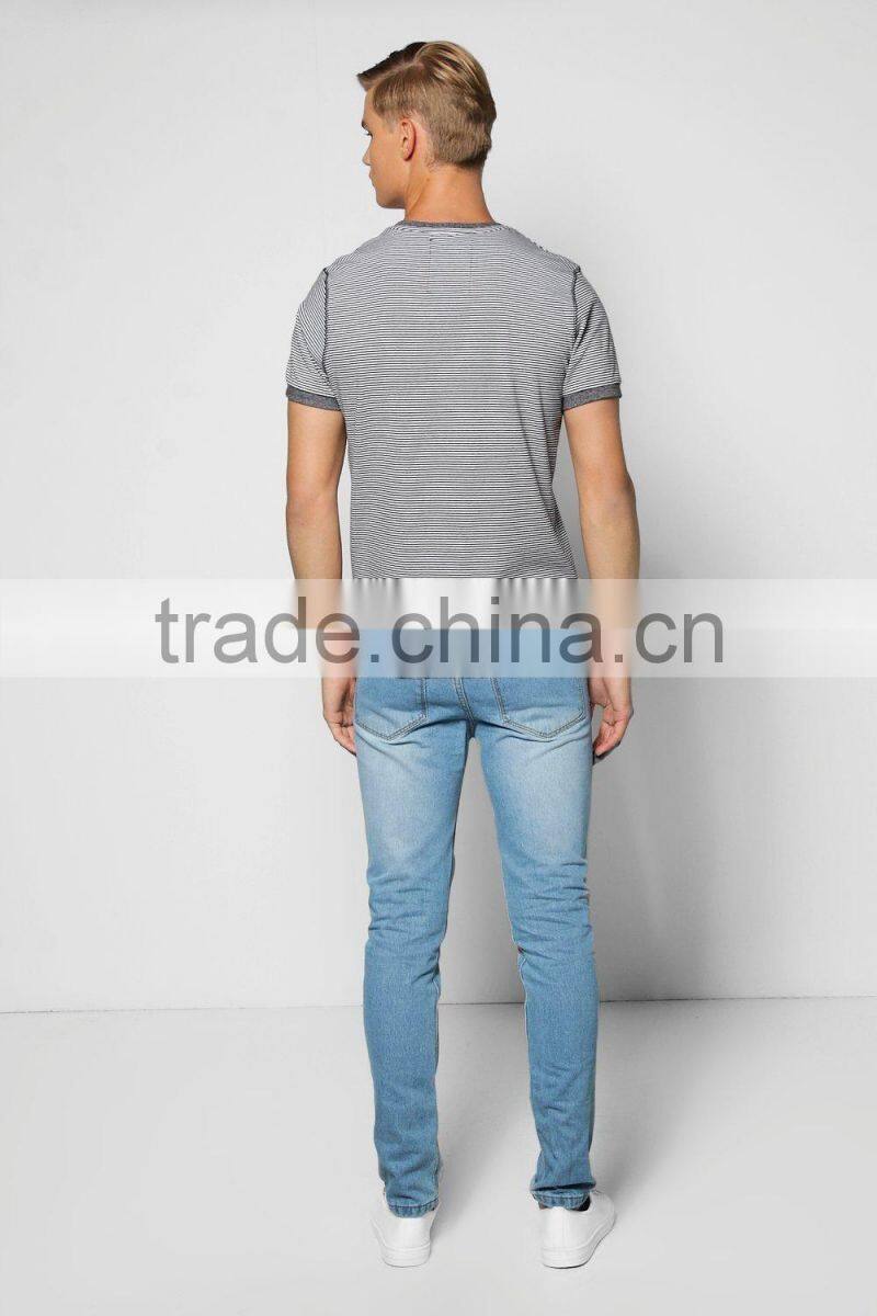 slim fit light blue jeans distressed denim jeans with extreme knee rips